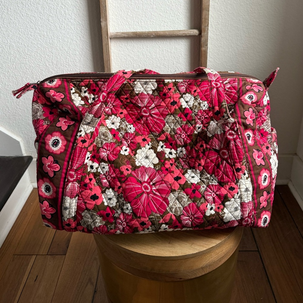 Vera Bradley Duffel In Mocha Rouge